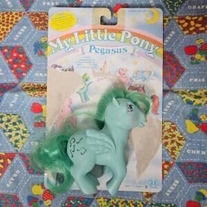 Vintage My Little Pony Pegasus *Medley* with Original Backing Board